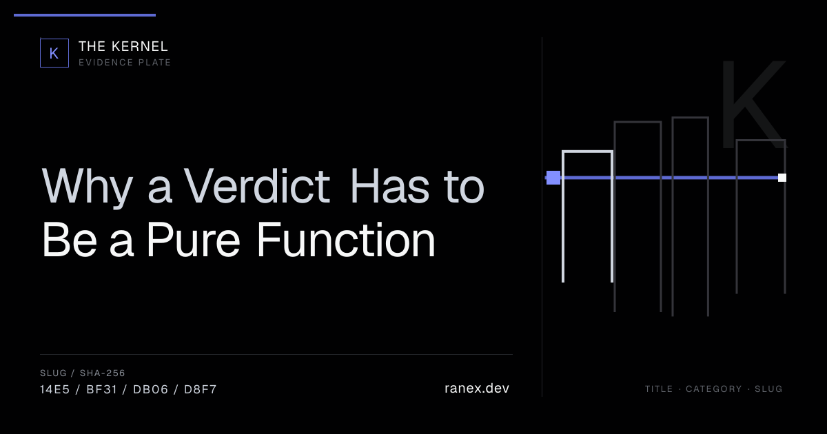 Why a Verdict Has to Be a Pure Function